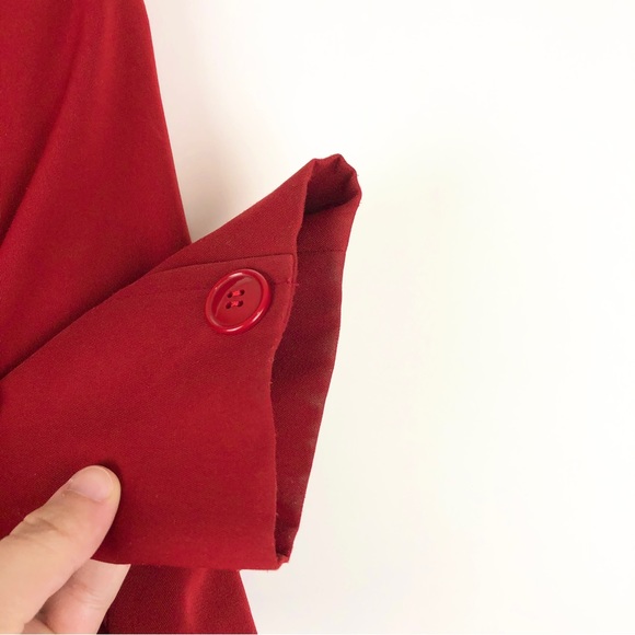 Talbots Petites Long Red Peacoat Formal Dress Jacket - Picture 11 of 14